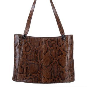 Suarez brown python bag